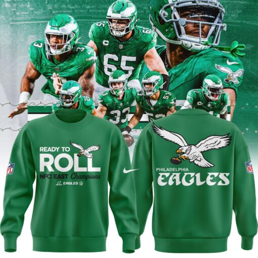 Limited Edition Philadelphia Eagles NFC EAST CHAMPIONS Kelly Green Sweatshirt, Sweater 2024, Eagles Gifts