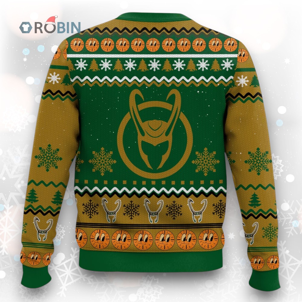 Loki, Making Mischief Bright Christmas Ugly Christmas Sweater Loki, Making Mischief Bright Christmas Ugly Christmas Sweater