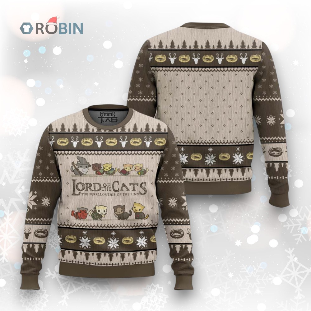 Lord Of The Cats Ugly Christmas Sweater Lord Of The Cats Ugly Christmas Sweater
