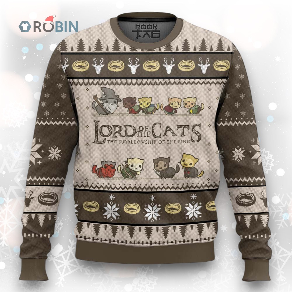 Lord Of The Cats Ugly Christmas Sweater Lord Of The Cats Ugly Christmas Sweater
