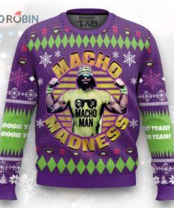 Macho Madness Macho Man Ugly Christmas Sweater