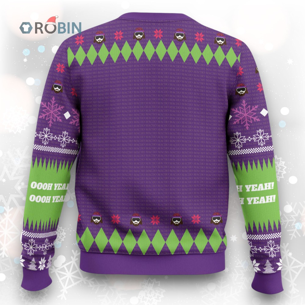 Macho Madness Macho Man Ugly Christmas Sweater Macho Madness Macho Man Ugly Christmas Sweater