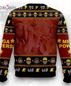 MANCHO HOGAN Macho Man and Hulk Hogan Ugly Christmas Sweater MANCHO HOGAN Macho Man and Hulk Hogan Ugly Christmas Sweater
