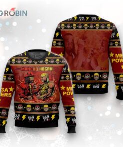 MANCHO HOGAN Macho Man and Hulk Hogan Ugly Christmas Sweater MANCHO HOGAN Macho Man and Hulk Hogan Ugly Christmas Sweater