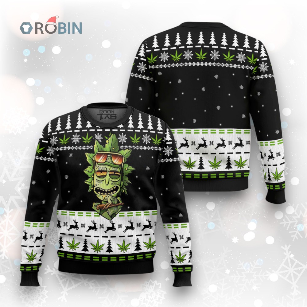 Marijuana Rick Ugly Christmas Sweater Marijuana Rick Ugly Christmas Sweater