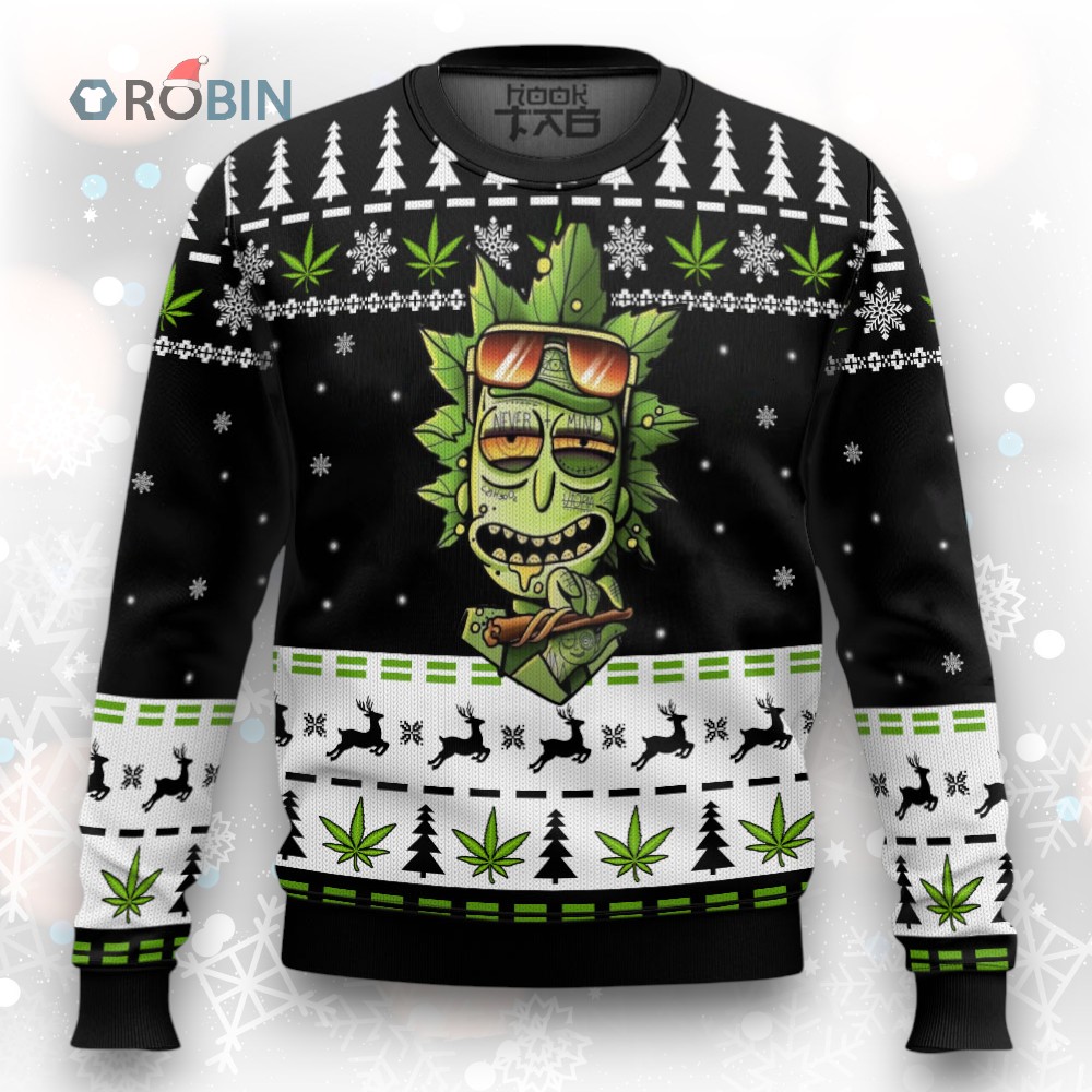 Marijuana Rick Ugly Christmas Sweater Marijuana Rick Ugly Christmas Sweater