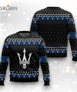 Maserati Printed Design Ugly Christmas Sweater for Festive Holiday Fun
