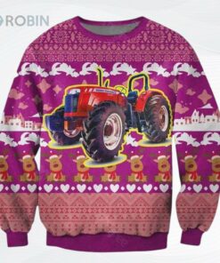 Massey Ferguson Tractor All Over Printed Ugly Christmas Sweater, Sweatshirt