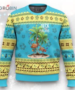 Mele Kalikimaka Hawaiian Christmas Ugly Christmas Sweater Deck The Palms Holiday Flamingo Beach Family Vacation In Hawaii