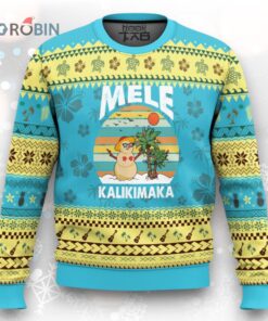 Mele Kalikimaka Hawaiian Ugly Christmas Sweater Beach Hawaii Xmas In July Tropical