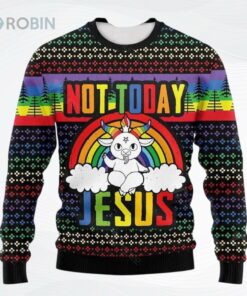 Men Is Not Today Jesus Ugly Christmas Sweater, Sweatshirt