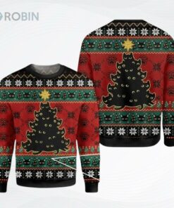 Meowy Christmas Cat Ugly Christmas Sweater