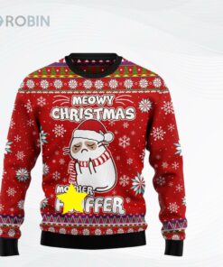 Meowy Christmas Mother Fluffe Ugly Christmas Sweater, Sweatshirt