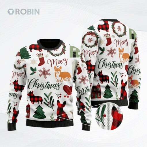 Merry Christmas Corgi Dog Ugly Christmas Sweater