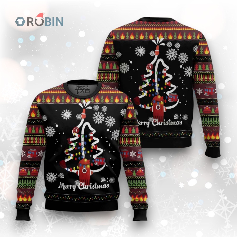 Merry Christmas Firefighter Ugly Christmas Sweater Merry Christmas Firefighter Ugly Christmas Sweater