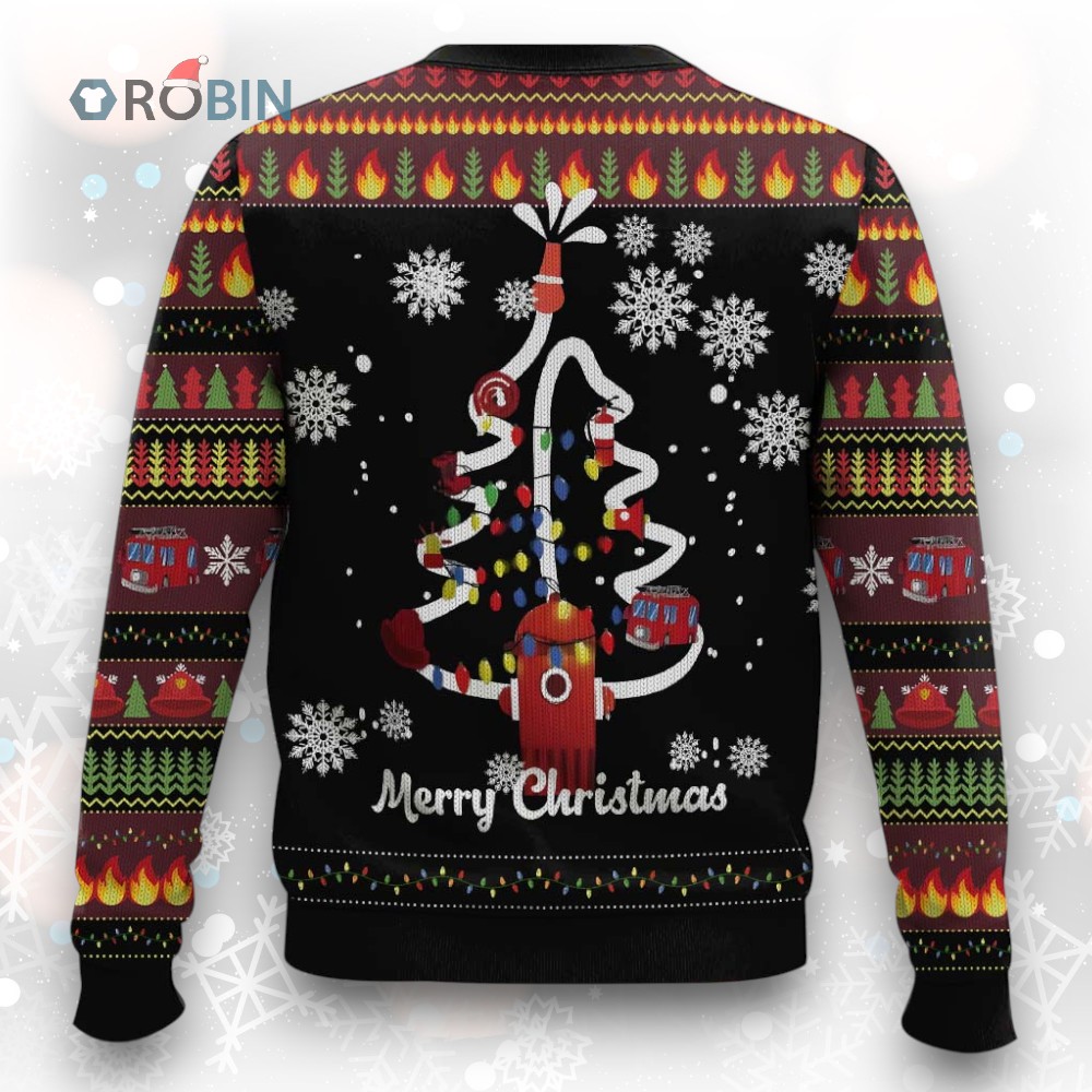 Merry Christmas Firefighter Ugly Christmas Sweater Merry Christmas Firefighter Ugly Christmas Sweater