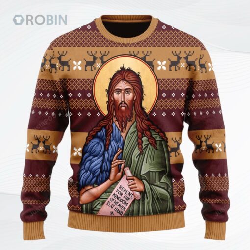 Merry Christmas Gearhomies St. John The Baptist Ugly Christmas Sweater