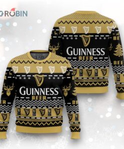 Merry Christmas Guinness Beer Ugly Christmas Sweater   Festive Man Drinking Beer for Beer Christmas Party   Womens Christmas Shirt