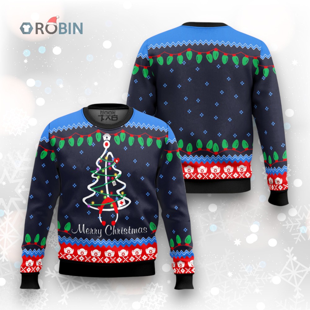 Merry Christmas Nurse Ugly Christmas Sweater Merry Christmas Nurse Ugly Christmas Sweater