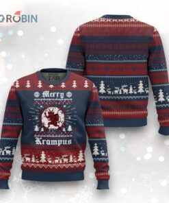 Merry Krampus Ugly Christmas Sweater Demon Horor Xmas