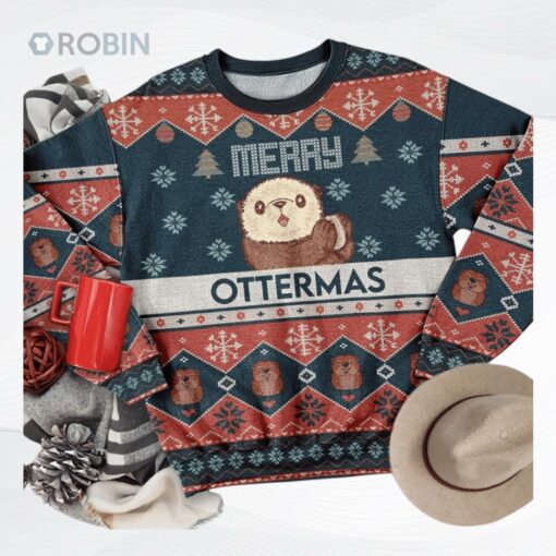 Merry Otter Mas Ugly Christmas Sweater