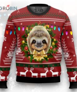 Merry Slothmas Ugly Christmas Sweater Merry Slothmas Ugly Christmas Sweater