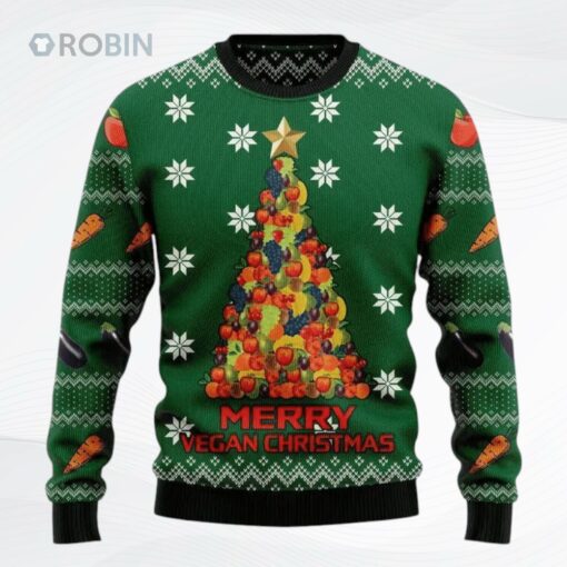 Merry Vegan Ugly Christmas Sweater