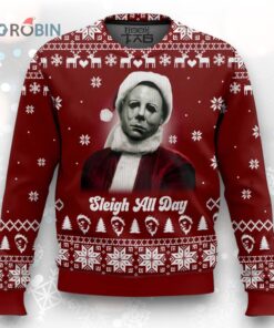 Michael Myers Christmas 3D Printed Ugly Christmas Sweater