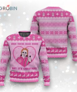 Michael Myers Christmas Ugly Sweater   Dead Inside Design for Holiday Cheer