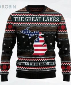 Michigan Smitten With The Mitten Ugly Christmas Sweater, Sweatshirt