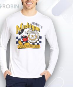 Mickey Mouse university of Michigan Wolverines 1817 logo Shirt