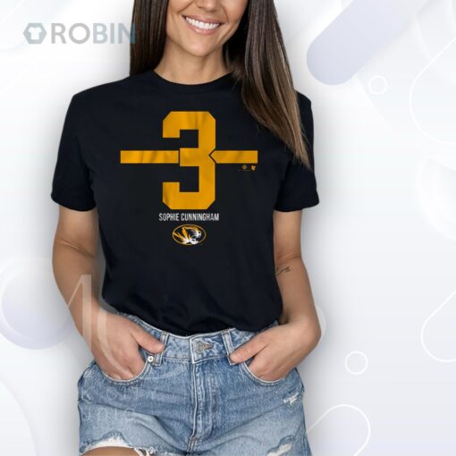 Missouri Basketball Sophie Cunningham Name Number Stripe Shirt