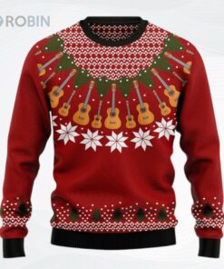 Music Awesome Bass Guitar Musical Instruments Lover All Over Printed Ugly Christmas Sweater
