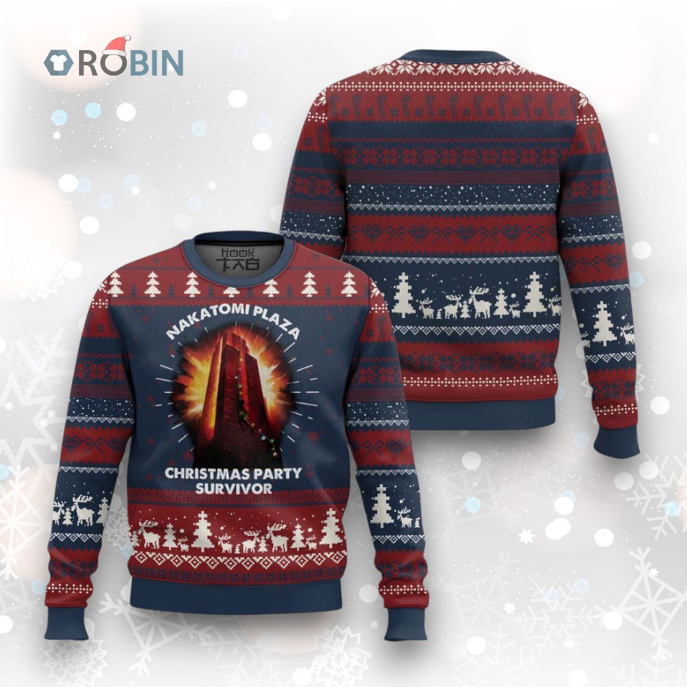 Nakatomi Plaza Christmas Party Survivor Ugly Christmas Sweater Nakatomi Plaza Christmas Party Survivor Ugly Christmas Sweater