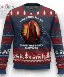 Nakatomi Plaza Christmas Party Survivor Ugly Christmas Sweater