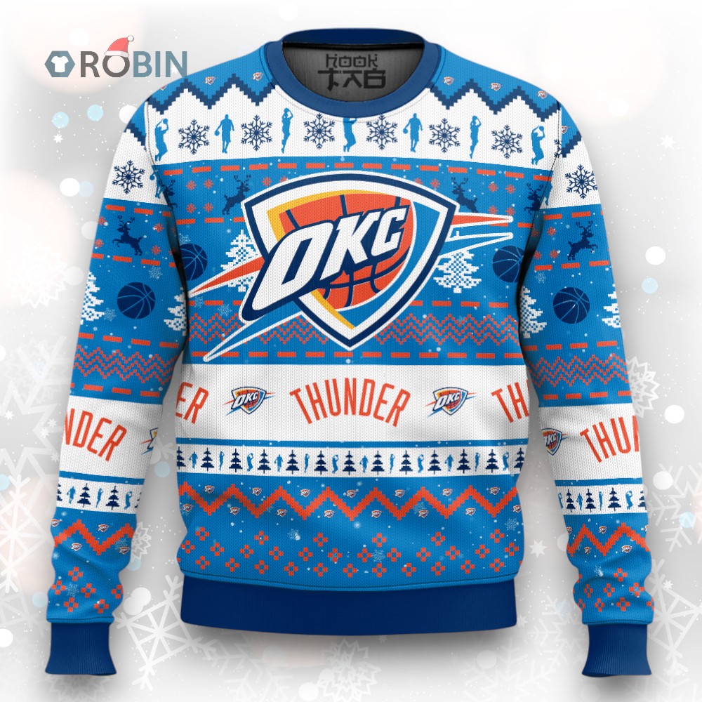 NBA Oklahoma City Thunder Christmas Ugly Christmas Sweater NBA Oklahoma City Thunder Christmas Ugly Christmas Sweater