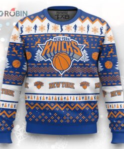 New York Knicks Ugly Christmas Sweater  Festive Holiday Sweater Design