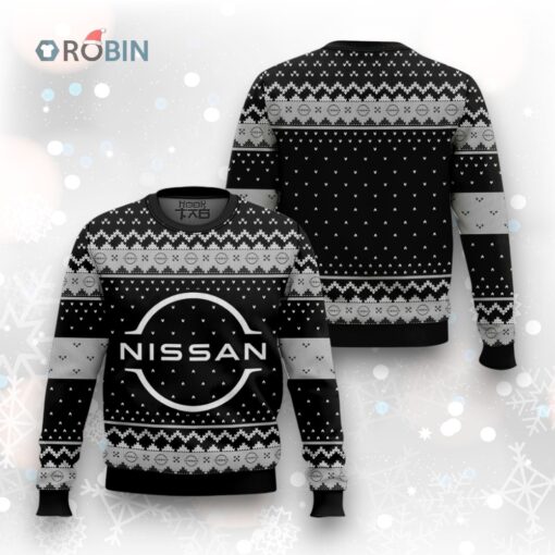 Nissan Christmas Sweater with Fun Holiday Design  Ugly Sweater for Festive Celebrations
