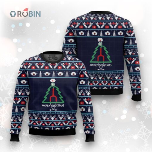 Nurse Christmas Tree Ugly Christmas Sweater
