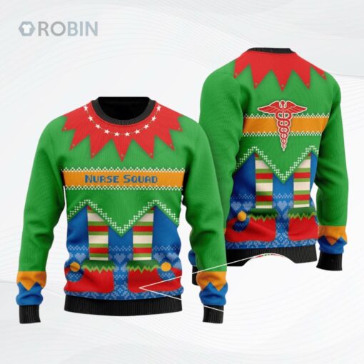 Nurse Squad Ugly Christmas Sweater, Sweatshirt