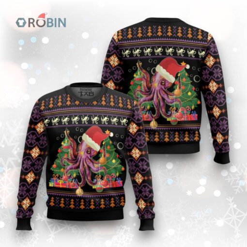 Octopus Ornament Ugly Christmas Sweater
