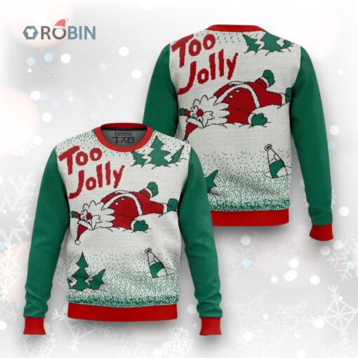 Overly cheerful Santa Christmas Ugly Christmas Sweater