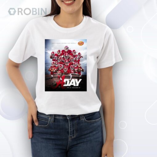 Official 2025 Alabama Crimson Tide football Golden Flake A Day April 12 2025 Tuscaloosa AL Poster Shirt