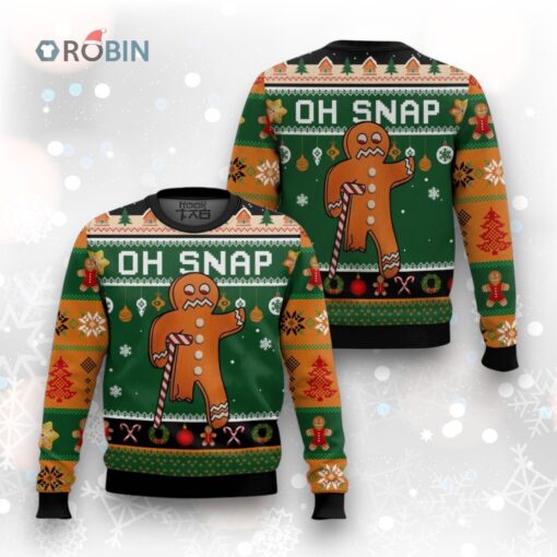 Oh Snap Gingerbread Ugly Christmas Sweater