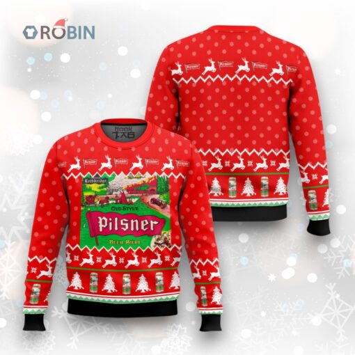 Old Style Pilsner Ugly Christmas Sweater