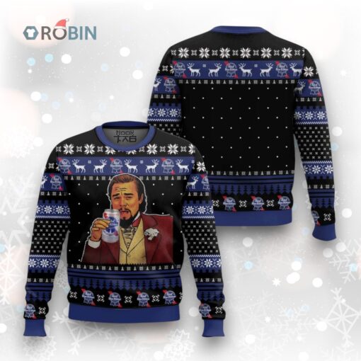 Pabst Blue Ribbon Beer Meme Ugly Christmas Sweater