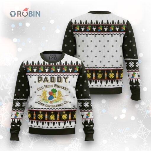 Paddys Irish Whiskey Ugly Christmas Sweater