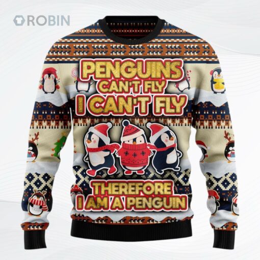 Penguin Cant Fly Ugly Christmas Sweater