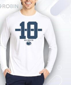Penn State Football Nicholas Singleton Name Number Stripe Shirt Penn State Football Nicholas Singleton Name Number Stripe Shirt