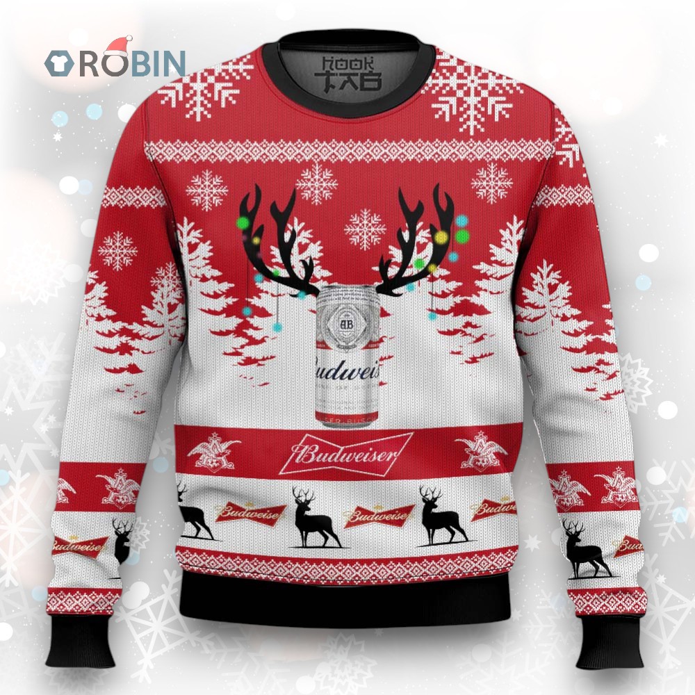 Personalized Budweiser Christmas Ugly Christmas Sweater Personalized Budweiser Christmas Ugly Christmas Sweater